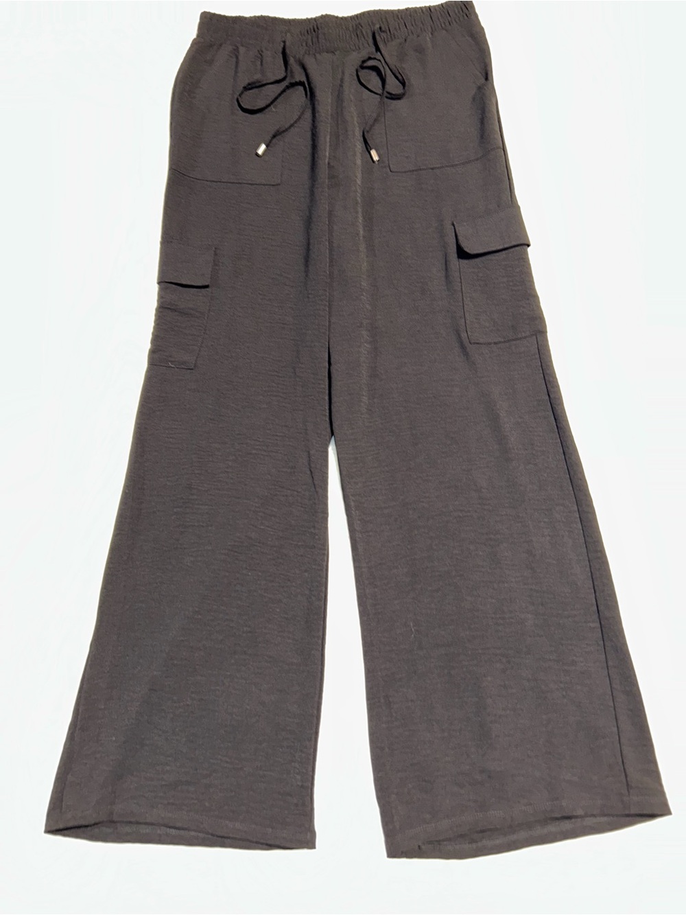 Chloe & Jasmine Black Wide-Leg Track Pants